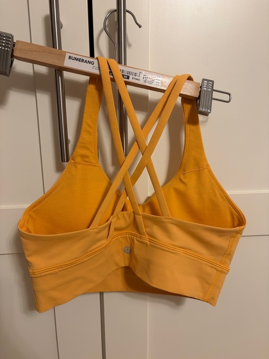 Strappy Light Orange Criss Cross Sports Bra - Picture 2 of 4